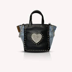 HEART TASCHE - SILBER GLITTER